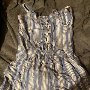 Hollister blue/white romper